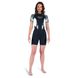 , Black / White, For diving, Wet wetsuit, Women's, Shortened, 2.5 mm, 22 to 30 ° C, Without a helmet, Behind, Neoprene