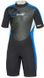 , Black / Blue, For diving, Wet wetsuit, Children, Shortened, 2 mm, For warm water, Without a helmet, Behind, Neoprene, Nylon, 8/9 years