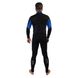 , Black / Blue, For diving, Wet wetsuit, Male, Monocoat, 3 mm, For warm water, Without a helmet, Behind, Neoprene, M