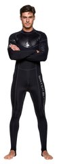 , Черный, For diving, Wet wetsuit, Male, Monocoat, 1 mm, For warm water, Without a helmet, Behind, Neoprene, Nylon, L