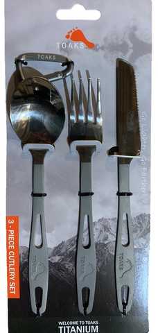 TOAKS Titanium 3 Piece Cutlery Set