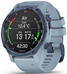 Смарт-часы Garmin Descent Mk2S Mineral Blue with Sea Foam Silicone Band