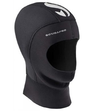 Шлем Scubapro Everflex Hood 5 mm, Черный, Для дайвинга, Шлем, Унисекс, 5 мм, от 15 до 25 ° C, Неопрен, S
