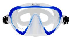 , White / Blue, For diving, Masks, Single-glass, Plastic