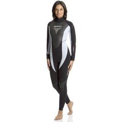 Wetsuit Mares TRILASTIC DLX 5-4-3 mm, For diving, Wet wetsuit, Women's, Monocoat, 5 mm, 15 to 25 ° C, Without a helmet, Behind, Neoprene, Nylon, 2