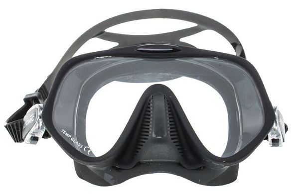 , Черный, For diving, Masks, Single-glass, Plastic, One Size