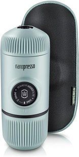 Эспрессо-кофеварка портативная Wacaco Nanopresso Arctic Blue с чехлом