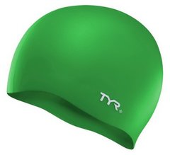 Шапочка для плавания TYR Wrinkle-Free Silicone Swim Cap Green