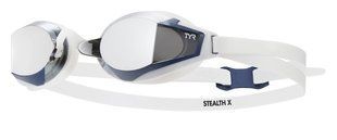 Очки для плавания TYR Stealth-X Mirrored Performance silver/white/white