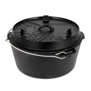 Казан-жаровня чугунная Petromax Dutch Oven ft9 плоское дно 7.5 л