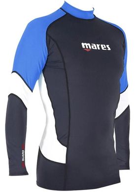 Футболка с длинным рукавом Mares Rash Guard Long Sleeve UPF 50+, Черно/Синий, XS