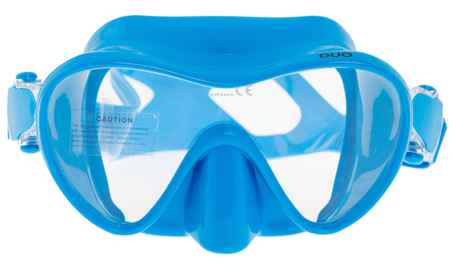 , Голубой, For snorkeling, Masks, Single-glass, Plastic, One Size