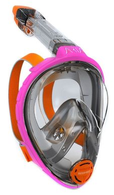 , Розовый, For snorkeling, Masks, Full face mask, Plastic, S-M