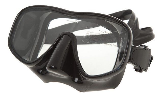 , Черный, For diving, Masks, Single-glass, Plastic, One Size