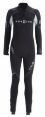 , Черный, For diving, Wet wetsuit, Women's, Monocoat, 7 mm, 15 to 25 ° C, Without a helmet, Behind, Neoprene