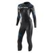 , Black / Blue, триатлон, Wet wetsuit, Women's, Monocoat, 4 mm, Without a helmet, Behind, Neoprene