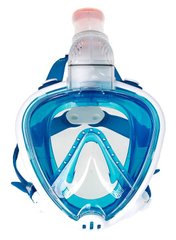 , Голубой, For snorkeling, Masks, Full face mask, Plastic, XS-SM
