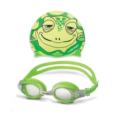 Окуляри для плавання Head + шапочка Meteor Character set зелений