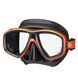 , Black / Orange, For diving, Masks, Double-glass, Plastic