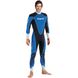 , Black / Blue, For diving, Wet wetsuit, Unisex, Monocoat, For warm water, Without a helmet, Behind, Lycra, M