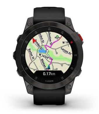 Смарт-часы Garmin Epix 2 Sapphire - Black/Carbon Gray DLC Titanium with silicone band