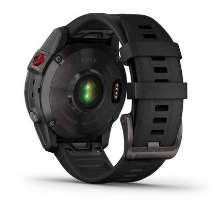 Смарт-часы Garmin Epix 2 Sapphire - Black/Carbon Gray DLC Titanium with silicone band