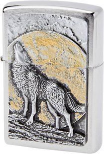 Запальничка Zippo Wolf At Moonlight 3D Emblem
