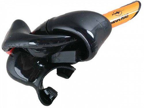, Black / Orange, For spearfishing, Pipes, Without valve