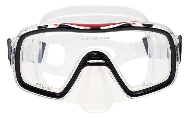 , Black / White, For snorkeling, Masks, Single-glass, Plastic, One Size