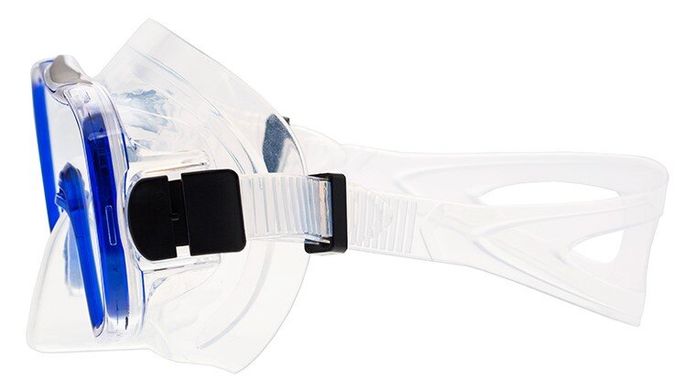 , Black / White, For snorkeling, Masks, Single-glass, Plastic, One Size
